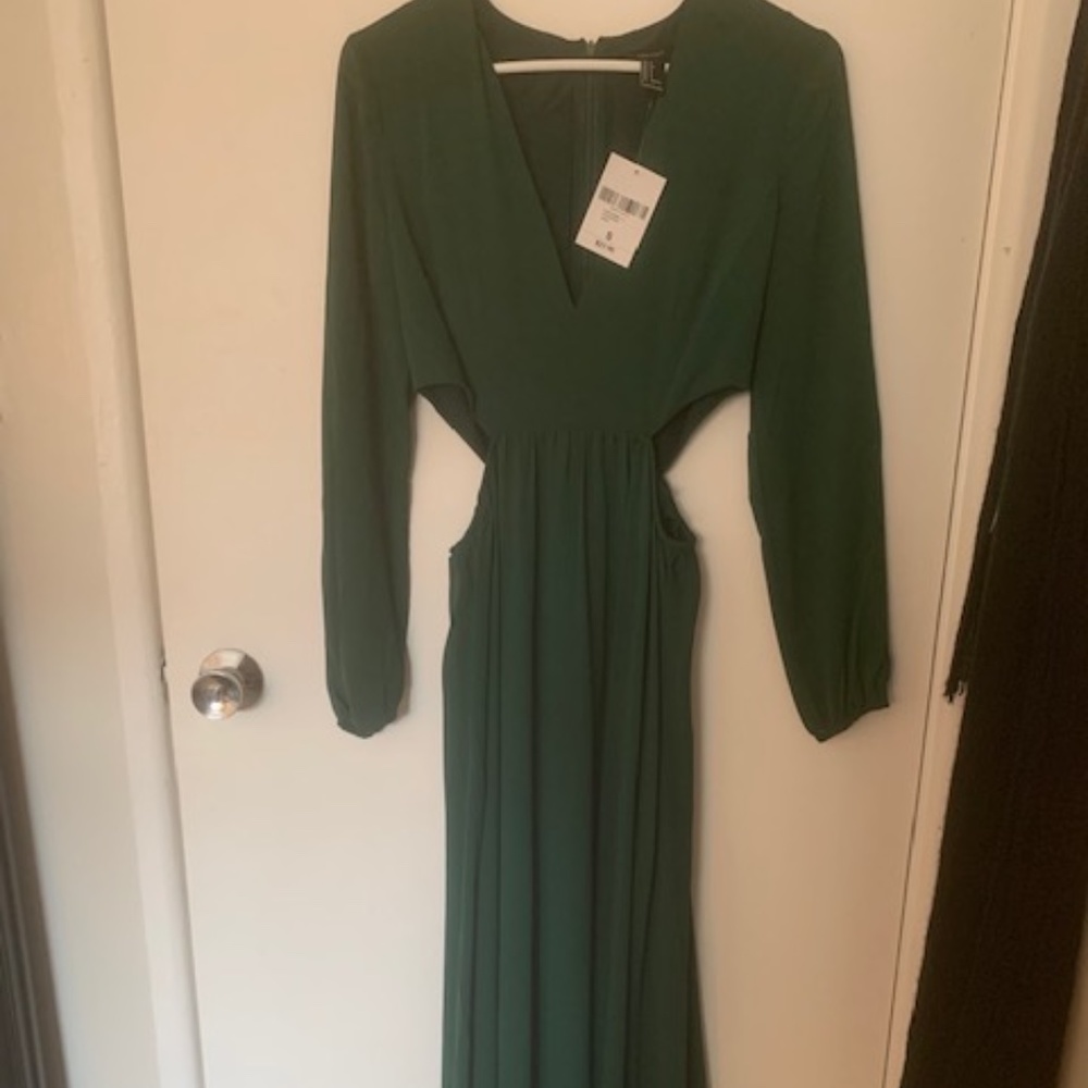 Forrest Green Long Sleeve Maxi Dress